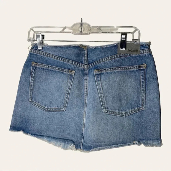 0505W. CARMAR LOS ANGELES DENIM SKIRT SIZE 27‎ WITH SPARROW PATCH - Picture 6 of 7